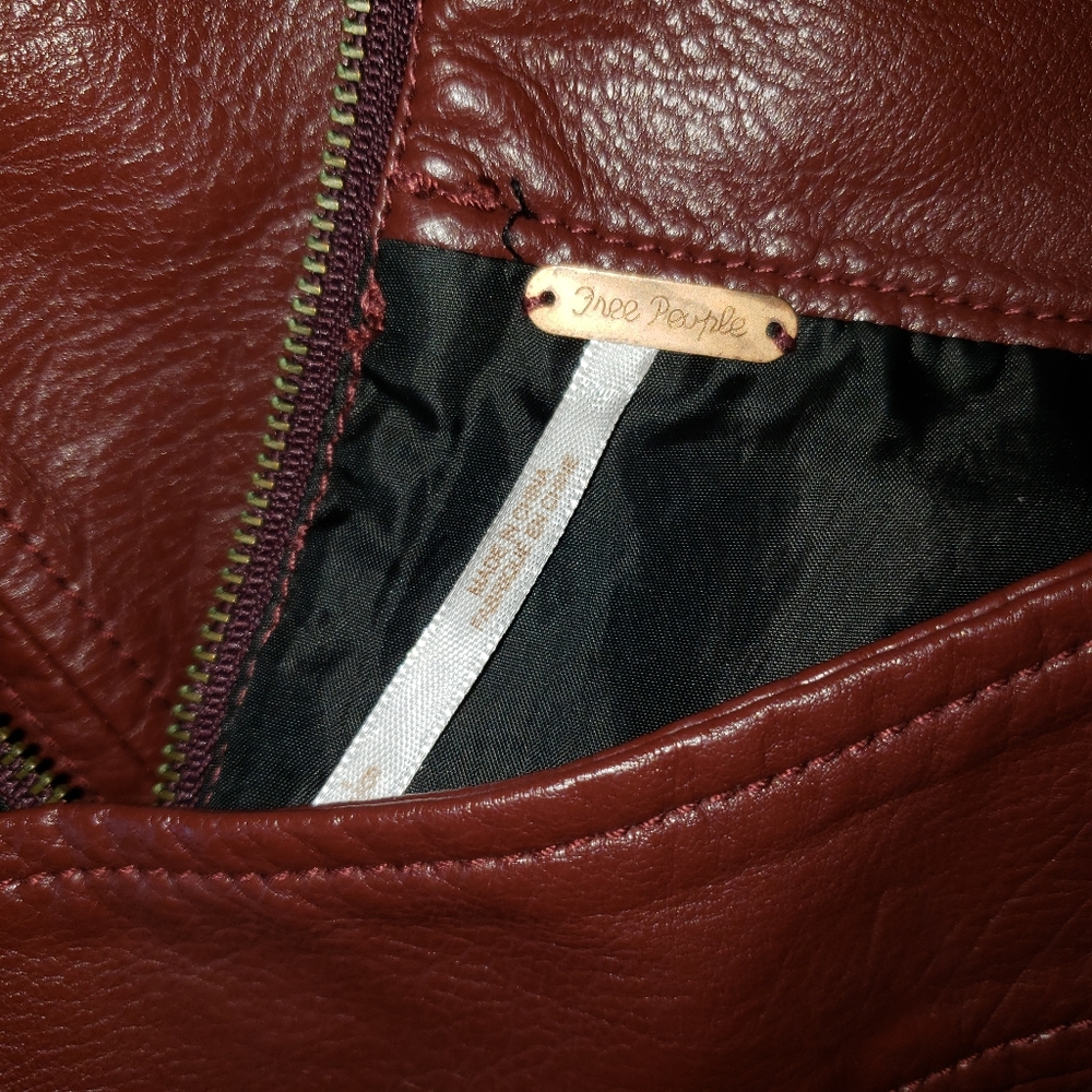 Free People Faux Leather Skirt - Picture 5 of 7